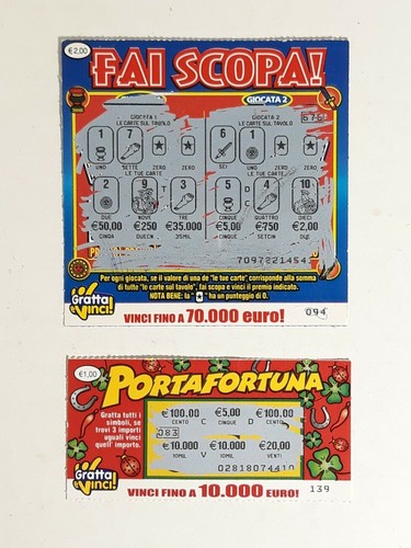 Gratta vinci fai scopa - vinci,